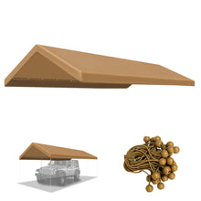 Load image into Gallery viewer, Carport Conopy Cover 12 x 20 Feet Replacement Tent Garage Outdoor Top Tarp Car Shelter with Ball Bungees (with Edge)