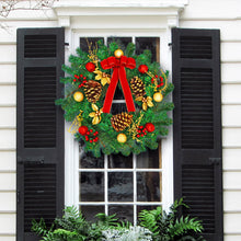 Load image into Gallery viewer, 24" Hanging Christmas Wreath 20 LED Natural Pine Cones Battery Powered