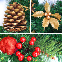 Load image into Gallery viewer, 24&quot; Hanging Christmas Wreath 20 LED Natural Pine Cones Battery Powered
