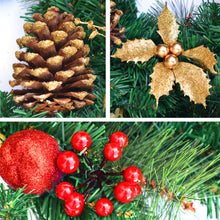 Load image into Gallery viewer, 24" Hanging Christmas Wreath 20 LED Natural Pine Cones Battery Powered