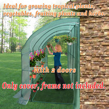 Load image into Gallery viewer, Replacement Canopy Cover for 10x5x7'H Walk-In Half Greenhouse Zipper Doors