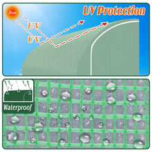 Load image into Gallery viewer, Replacement Canopy Cover for 10x5x7'H Walk-In Half Greenhouse Zipper Doors