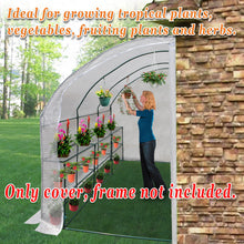 Load image into Gallery viewer, Replacement Canopy Cover for 10x5x7'H Walk-In Half Greenhouse Zipper Doors