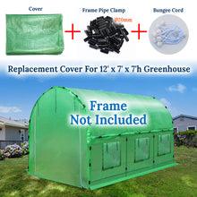 Load image into Gallery viewer, 12x7/20x10x7.2'H Mesh Windows w Clamps Gardening House Replacement COVER ONLY