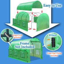 Load image into Gallery viewer, 12x7/20x10x7.2'H Mesh Windows w Clamps Gardening House Replacement COVER ONLY