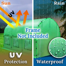 Load image into Gallery viewer, 12x7/20x10x7.2'H Mesh Windows w Clamps Gardening House Replacement COVER ONLY