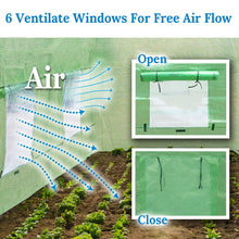 Load image into Gallery viewer, 12x7/20x10x7.2'H Mesh Windows w Clamps Gardening House Replacement COVER ONLY
