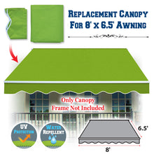 Load image into Gallery viewer, 8x6.5ft Outdoor Manual Yard Retractable Patio SunShade Door Awning Cover Only