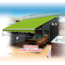 Load image into Gallery viewer, 8x6.5ft Outdoor Manual Yard Retractable Patio SunShade Door Awning Cover Only