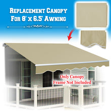 Load image into Gallery viewer, 8x6.5ft Outdoor Manual Yard Retractable Patio SunShade Door Awning Cover Only