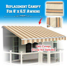 Load image into Gallery viewer, 8x6.5ft Outdoor Manual Yard Retractable Patio SunShade Door Awning Cover Only