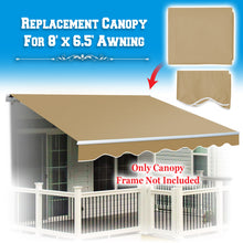 Load image into Gallery viewer, 8x6.5ft Outdoor Manual Yard Retractable Patio SunShade Door Awning Cover Only