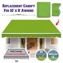 Load image into Gallery viewer, 10X8ft Manual Retractable Patio Sun Shade Door Awning Replacement Cover for Outdoor
