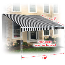 Load image into Gallery viewer, 10X8ft Manual Retractable Patio Sun Shade Door Awning Replacement Cover for Outdoor