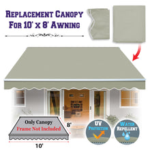 Load image into Gallery viewer, 10X8ft Manual Retractable Patio Sun Shade Door Awning Replacement Cover for Outdoor