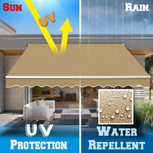 Load image into Gallery viewer, 10X8ft Manual Retractable Patio Sun Shade Door Awning Replacement Cover for Outdoor