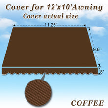Load image into Gallery viewer, 12 x 10 ft Canopy COVER Replacement Outdoor Manual Retractable Sunshade Awning