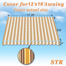 Load image into Gallery viewer, 12 x 10 ft Canopy COVER Replacement Outdoor Manual Retractable Sunshade Awning
