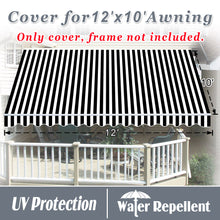 Load image into Gallery viewer, 12 x 10 ft Canopy COVER Replacement Outdoor Manual Retractable Sunshade Awning