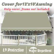 Load image into Gallery viewer, 12 x 10 ft Canopy COVER Replacement Outdoor Manual Retractable Sunshade Awning