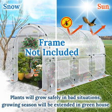 Load image into Gallery viewer, Greenhouse Replacement Cover Larger Walk in Outdoor Plant Gardening Greenhouse (12' X 7' X 7')