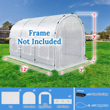 Load image into Gallery viewer, Greenhouse Replacement Cover Larger Walk in Outdoor Plant Gardening Greenhouse (12' X 7' X 7')
