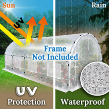 Load image into Gallery viewer, Greenhouse Replacement Cover Larger Walk in Outdoor Plant Gardening Greenhouse  (20' X 10' X 7')