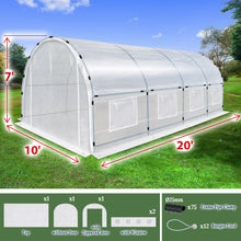 Load image into Gallery viewer, Greenhouse Replacement Cover Larger Walk in Outdoor Plant Gardening Greenhouse  (20' X 10' X 7')