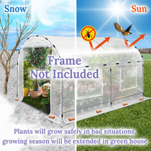 Load image into Gallery viewer, Greenhouse Replacement Cover Larger Walk in Outdoor Plant Gardening Greenhouse (10' X 7' X 6')