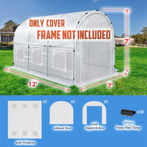 Greenhouse 3Pcs Cover Replacement Larger Walk in Outdoor Plant Garden