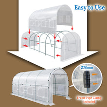 Load image into Gallery viewer, Greenhouse Replacement Cover Larger Walk in Outdoor Plant Gardening Greenhouse   16' X 7' X 7.2'