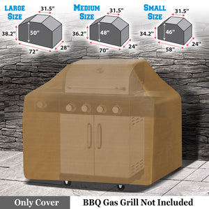 PE Waterproof Cart Outdoor Patio Gas Grill BBQ Protector Cover