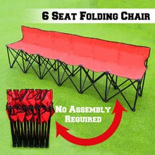 Load image into Gallery viewer, Portable Folding 6 Seater Waterproof Bench chair with Carry Bag