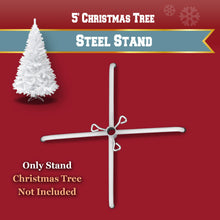 Load image into Gallery viewer, Multi-size White Metal Stand Steel Base for Artificial Christmas Tree Sturdy
