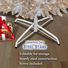 Load image into Gallery viewer, Multi-size White Metal Stand Steel Base for Artificial Christmas Tree Sturdy