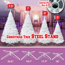 Load image into Gallery viewer, Multi-size White Metal Stand Steel Base for Artificial Christmas Tree Sturdy