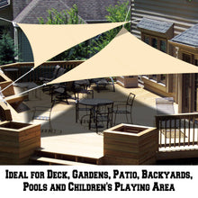 Load image into Gallery viewer, 12' Sun Shade Sail UV Top Cover Canopy Triangle for Outdoor Patio Lawn Pool Deck
