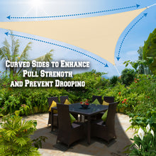 Load image into Gallery viewer, 12' Sun Shade Sail UV Top Cover Canopy Triangle for Outdoor Patio Lawn Pool Deck