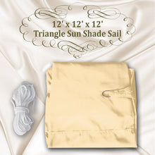 Load image into Gallery viewer, 12' Sun Shade Sail UV Top Cover Canopy Triangle for Outdoor Patio Lawn Pool Deck