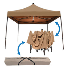 Load image into Gallery viewer, 10x10ft Folding Gazebo Adjustable Height Canopy Tent with Solar LED System