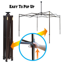 Load image into Gallery viewer, 10x10ft Folding Gazebo Adjustable Height Canopy Tent with Solar LED System