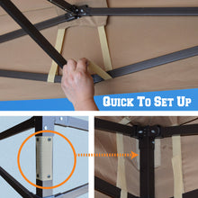 Load image into Gallery viewer, 10x10ft Folding Gazebo Adjustable Height Canopy Tent with Solar LED System