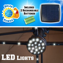 Load image into Gallery viewer, 10x10ft Folding Gazebo Adjustable Height Canopy Tent with Solar LED System