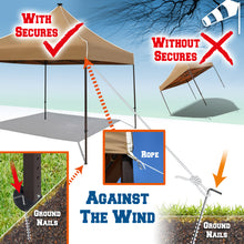 Load image into Gallery viewer, 10x10ft Folding Gazebo Adjustable Height Canopy Tent with Solar LED System