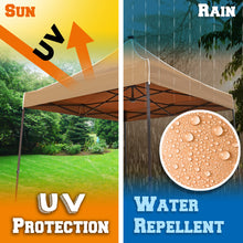 Load image into Gallery viewer, 10x10ft Folding Gazebo Adjustable Height Canopy Tent with Solar LED System