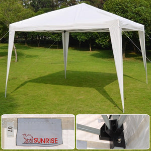 STRONG CAMEL 10'x10'  Beach Canopy POP UP Wedding Party Tent Folding Gazebo  W/Carry Bag-White