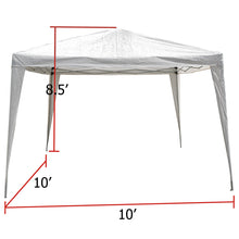 Load image into Gallery viewer, STRONG CAMEL 10'x10'  Beach Canopy POP UP Wedding Party Tent Folding Gazebo  W/Carry Bag-White