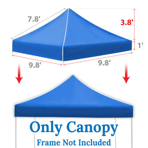 Ez pop Up Instant Canopy 10'X10' Replacement Top Gazebo EZ Canopy Cover