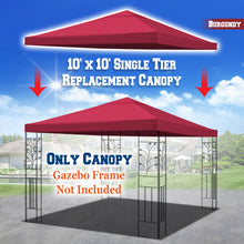 Load image into Gallery viewer, 10&#39;x10&#39; Replacement Canopy Top Patio Pavilion Gazebo Tent Sunshade Cover UV+
