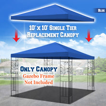 Load image into Gallery viewer, 10'x10' Replacement Canopy Top Patio Pavilion Gazebo Tent Sunshade Cover UV+